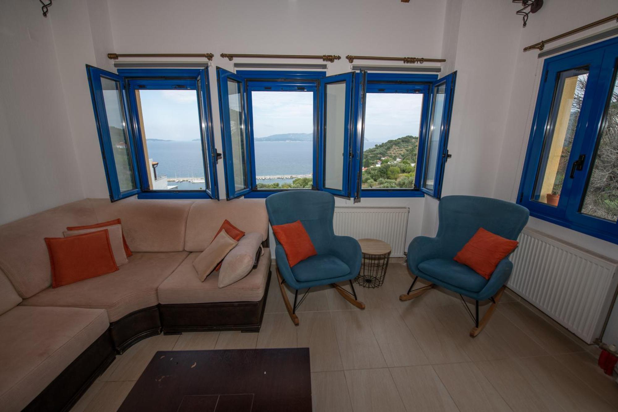 Villa Evmenia Panoramic View & Sea Front Apartments سكوبيلوس تاون المظهر الخارجي الصورة
