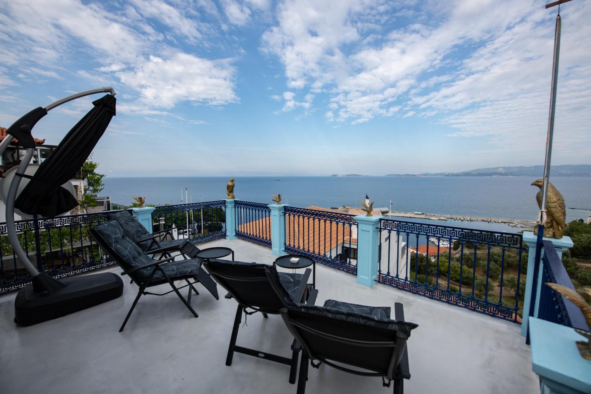 Villa Evmenia Panoramic View & Sea Front Apartments سكوبيلوس تاون المظهر الخارجي الصورة